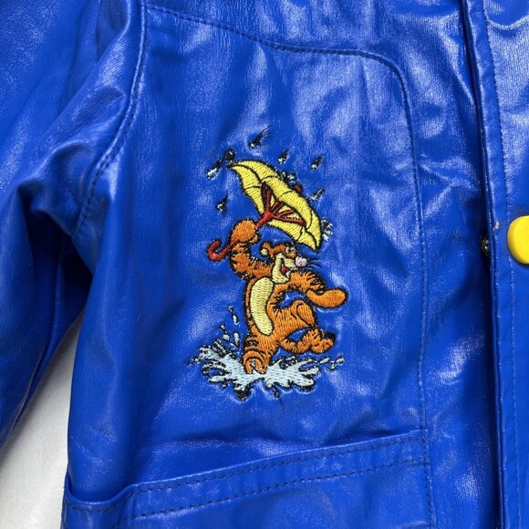 Vintage Tigger Raincoat Toddler Size 3x Blue World Of Disney - Picture 2 of 13